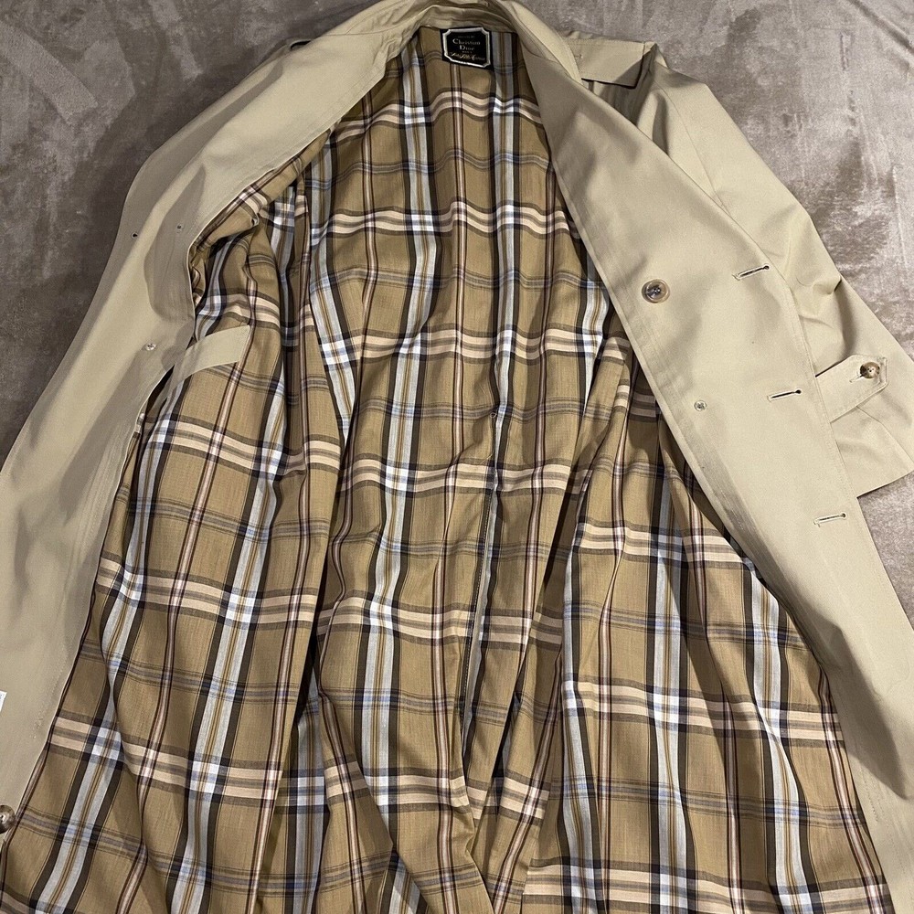 Vintage Christian Dior Saks Fifth Avenue Trench Coat No Liner - Picture 9 of 9